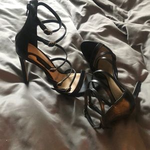 Aldo Black Strappy High Heels